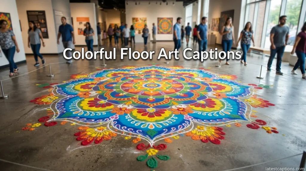 Colorful Floor Art Captions