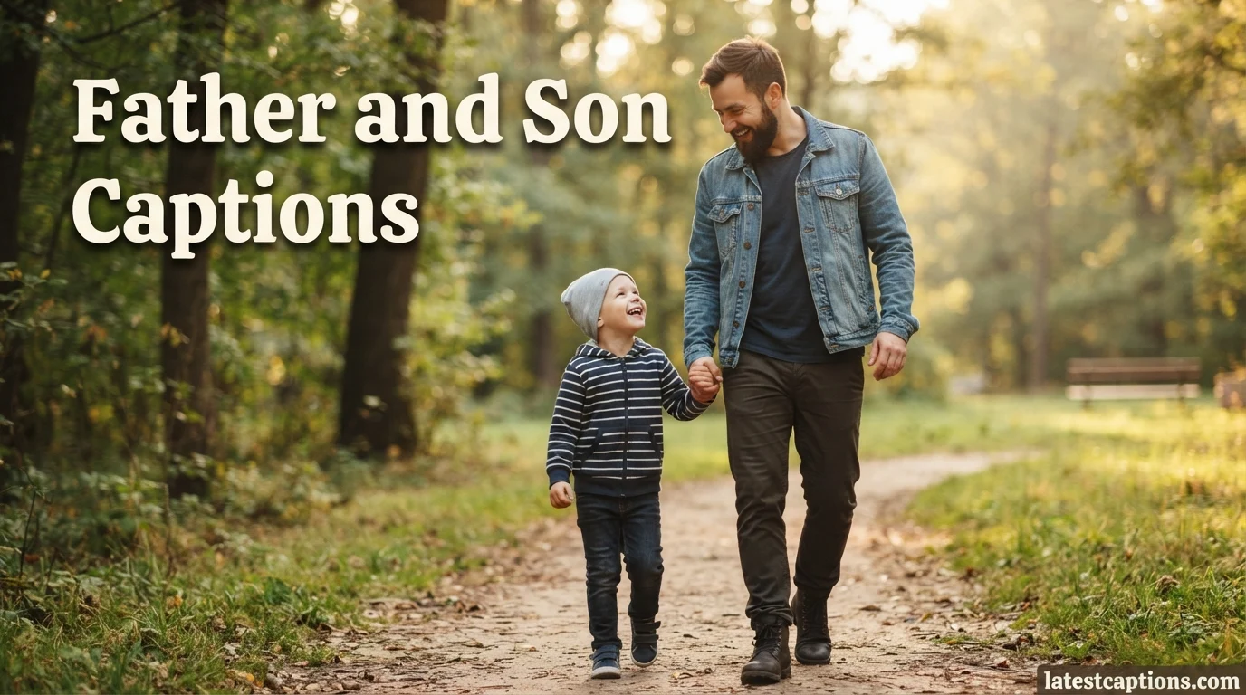 Father and Son Captions