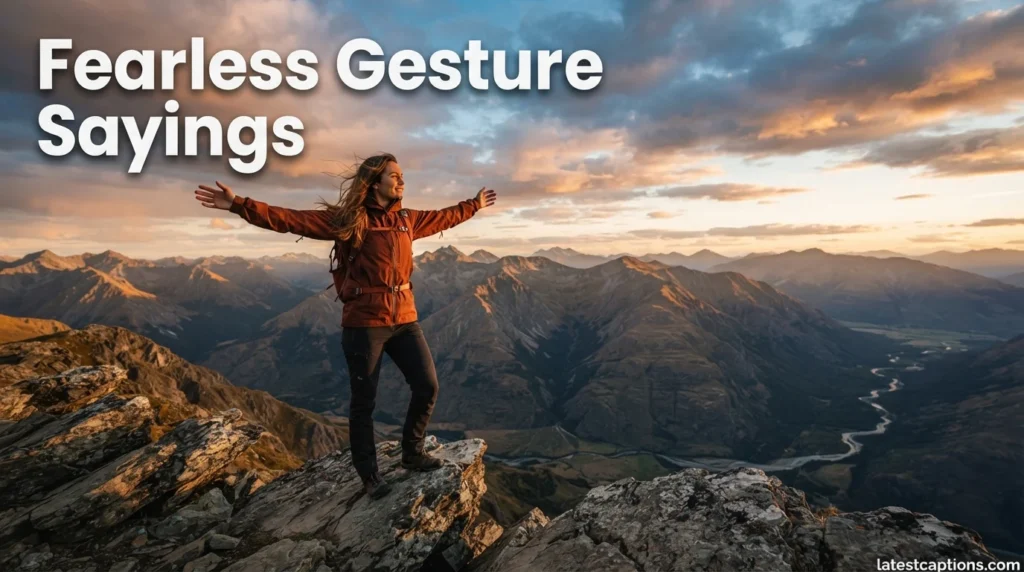 Fearless Gesture Sayings