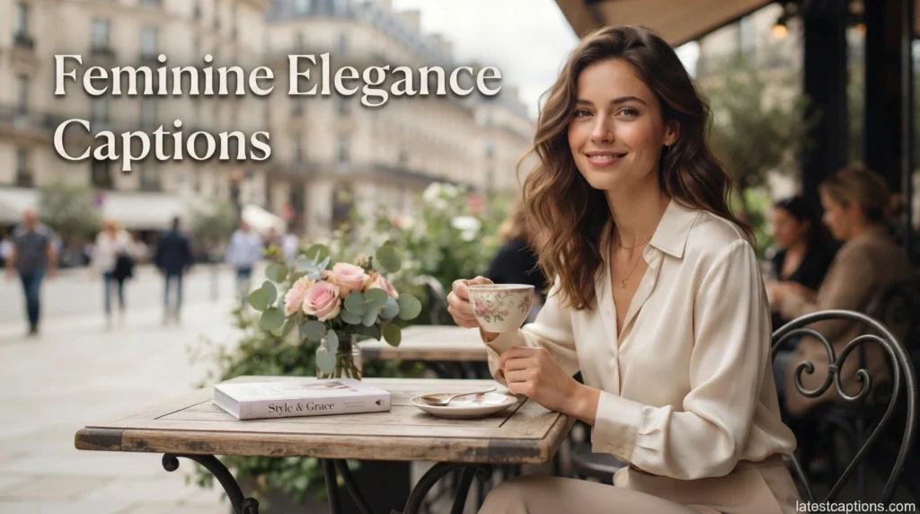 Feminine Elegance Captions