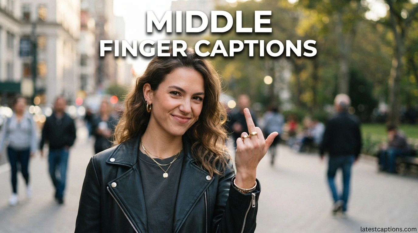 Middle Finger Captions