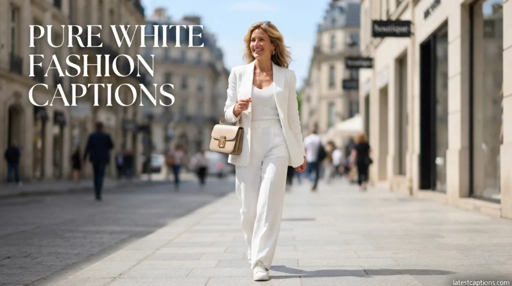 Pure White Fashion Captions