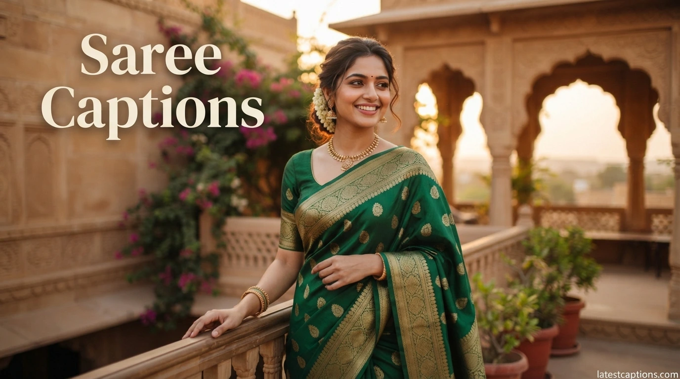 Saree Captions