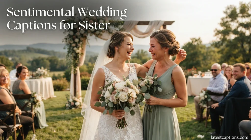 Sentimental Wedding Captions for Sister