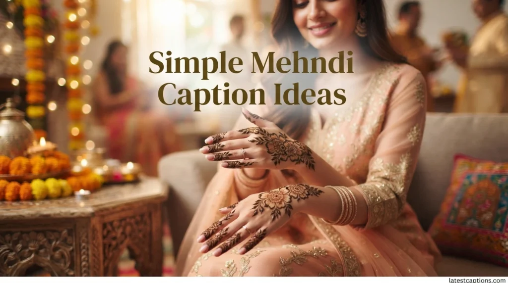 Simple Mehndi Caption Ideas