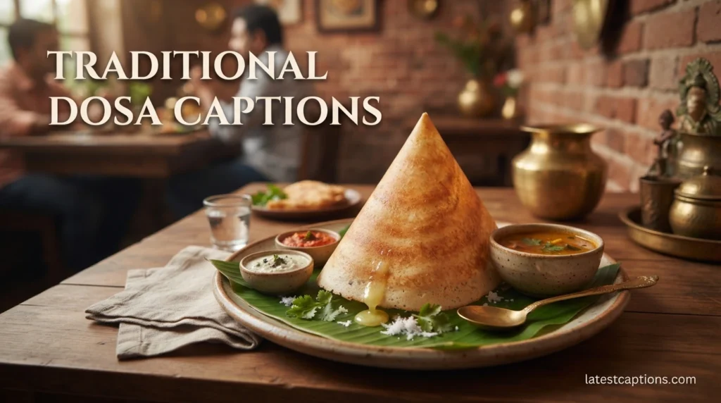 Traditional Dosa Captions