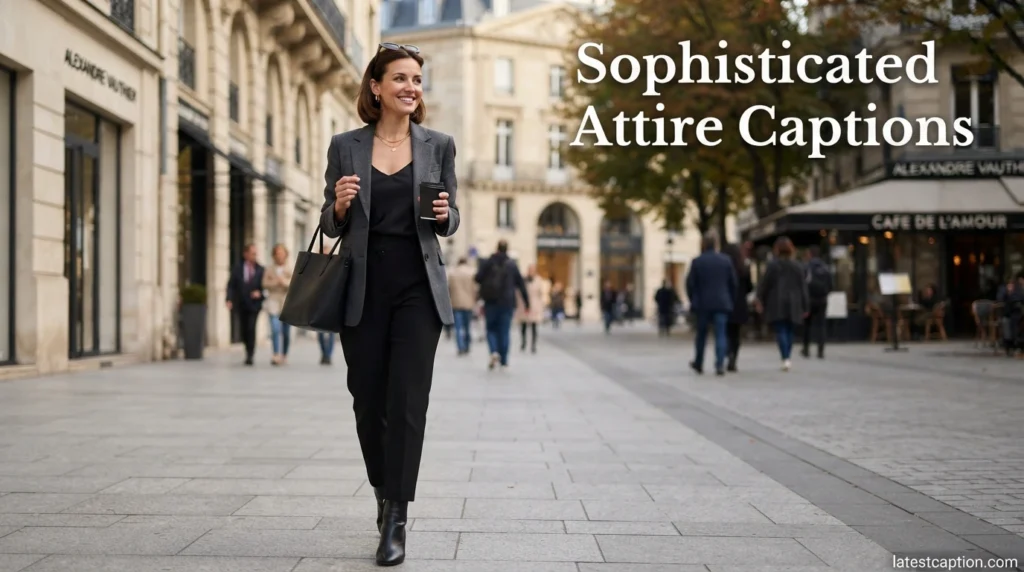 Sophisticated Attire Captions